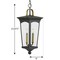 Progress Lighting Chatsworth Collection Black Two-Light Hanging Lantern P550067-031 - alternate 3